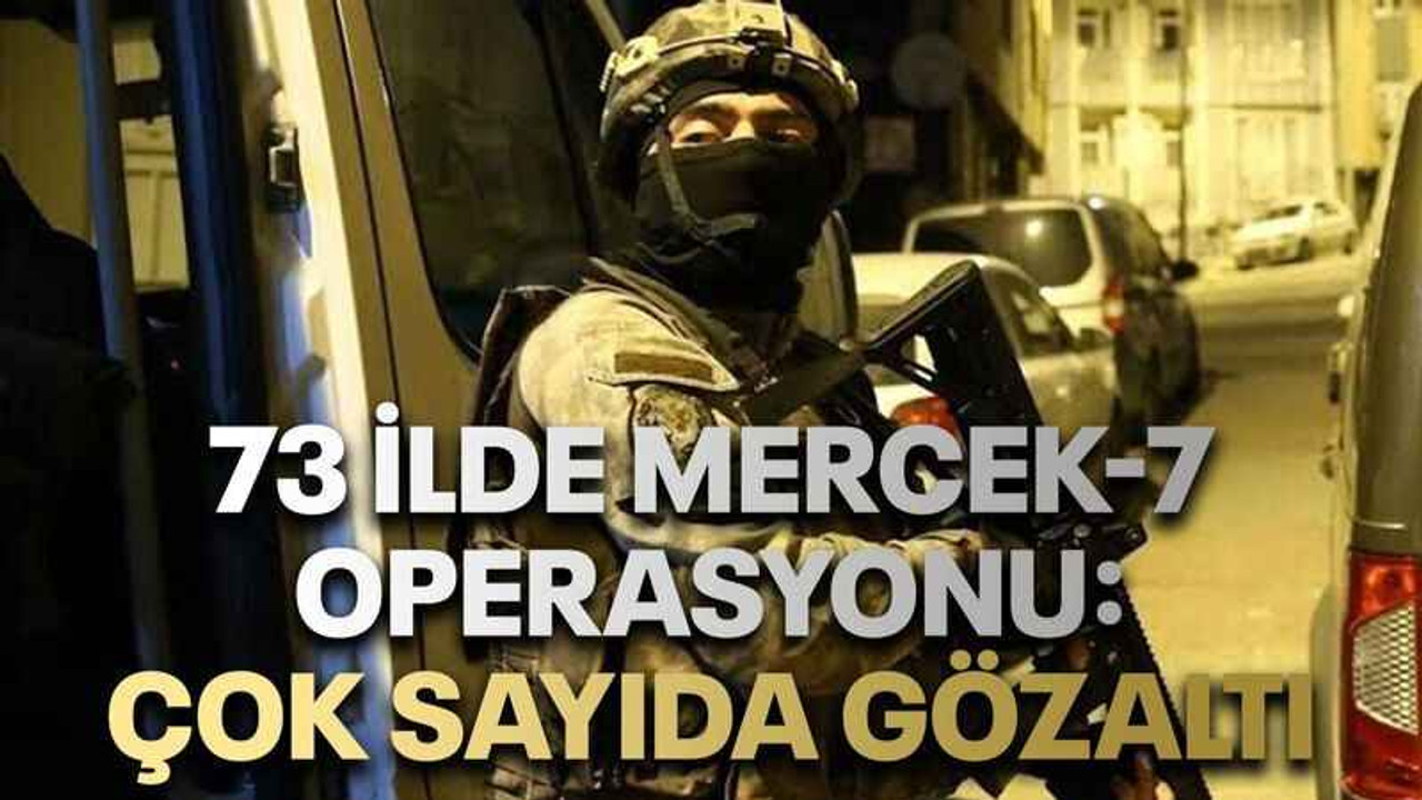 73 ilde Mercek-7 operasyonu: Çok sayıda gözaltı